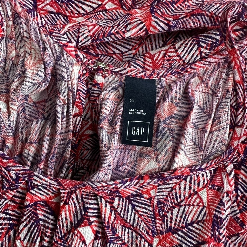GAP Sleeveless Print Lightweight Halter Jumper Romper, XL - Picture 14 of 16